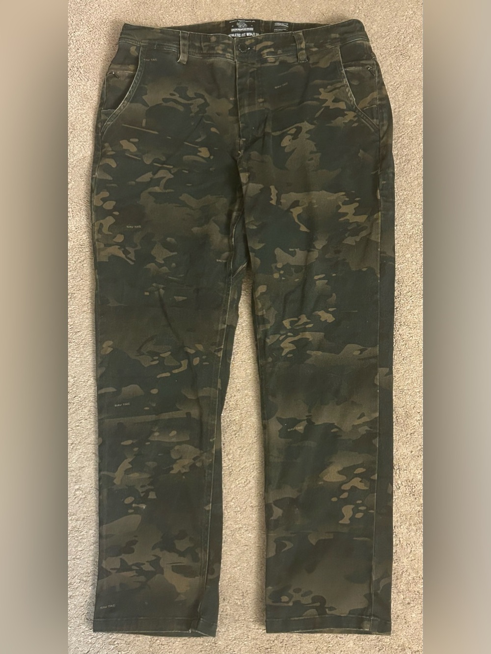 Savage Tacticians Men’s Pants Athletic Fit Camo Green 34x30